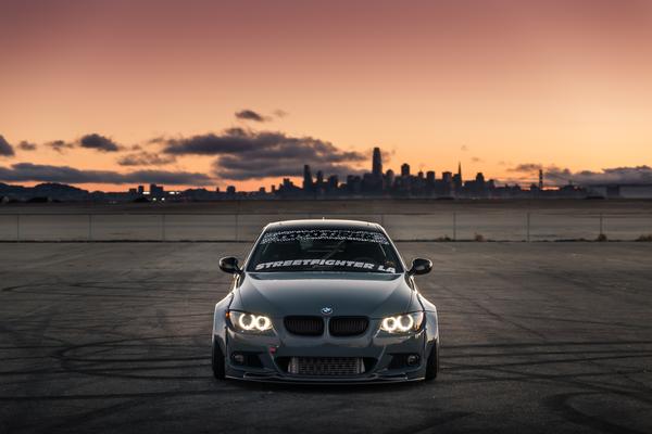 front view of BMW E92 with Custom Wide Body Kit