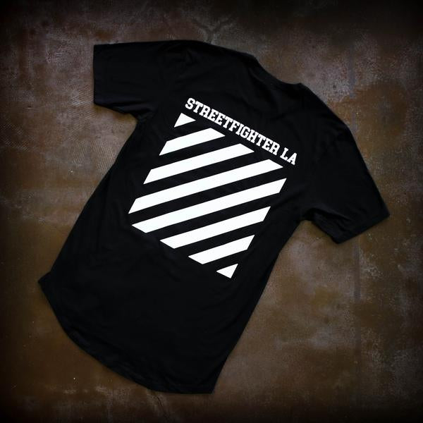 back of StreetFighter LA Stripes T-Shirt 